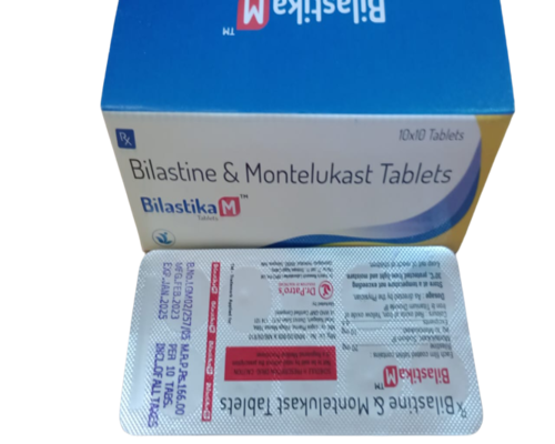 Bilastika M — Bilastine & Montelukast Tablets, box and blister pack