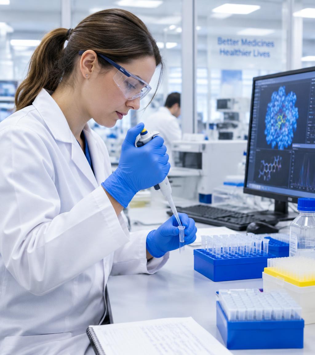 Scientist working in Dr. Patro's research laboratory